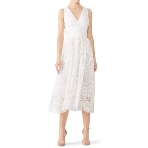 Shoshanna Christabella  Midnight White Lace Dress